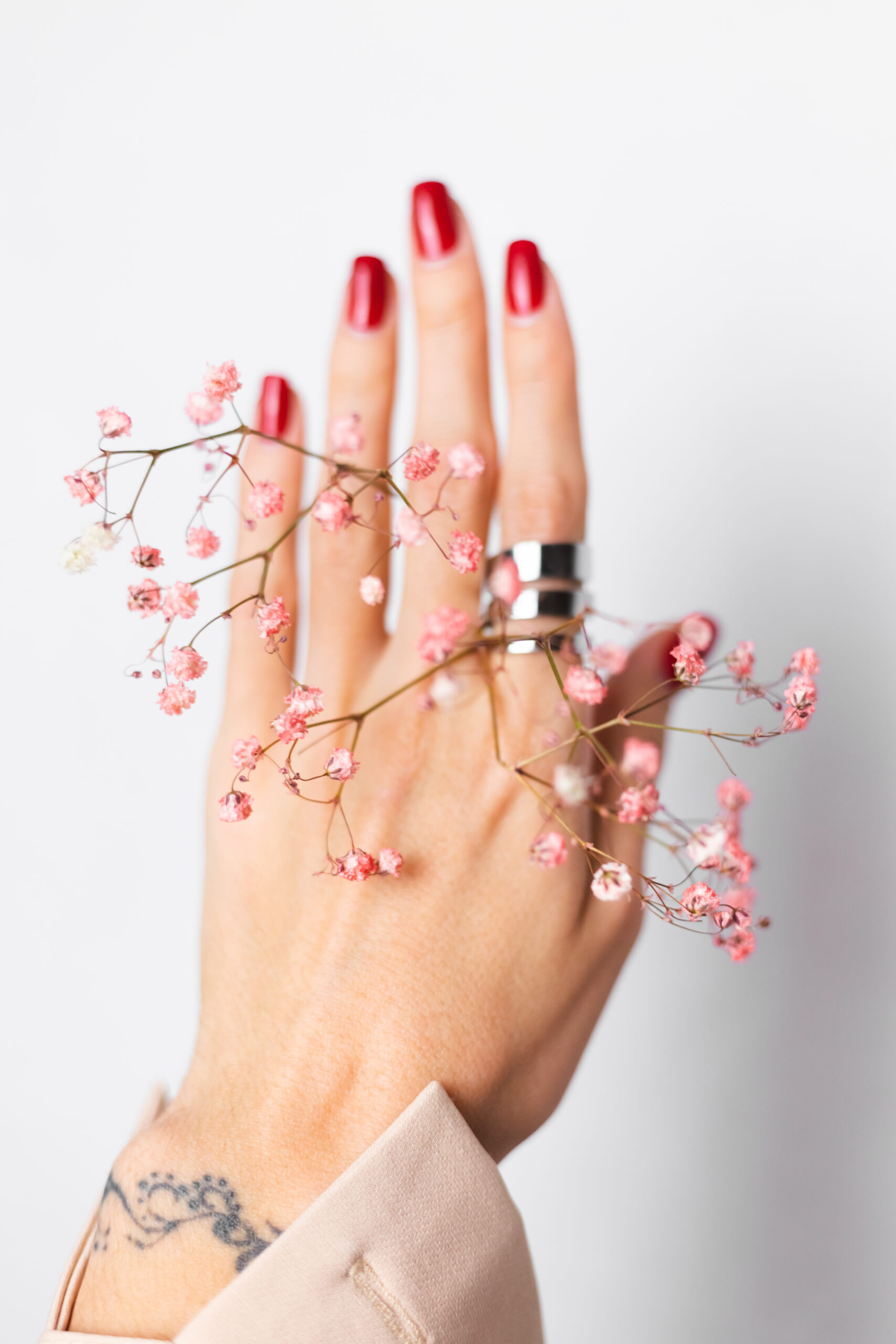 Manicura roja